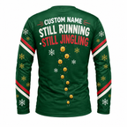 Custom Name Resting Jingle Face Running Long Sleeve Shirt