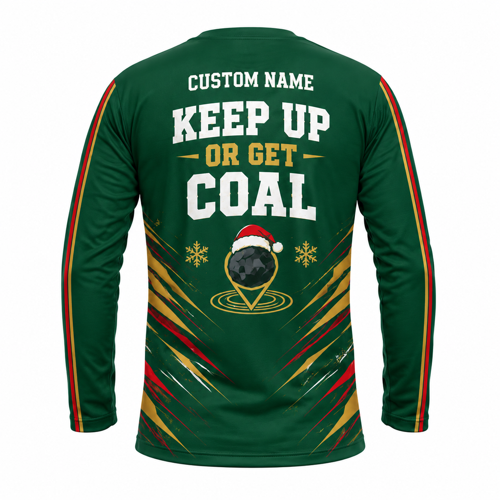 Custom Name Santa’s Pace Team Running Long Sleeve Shirt