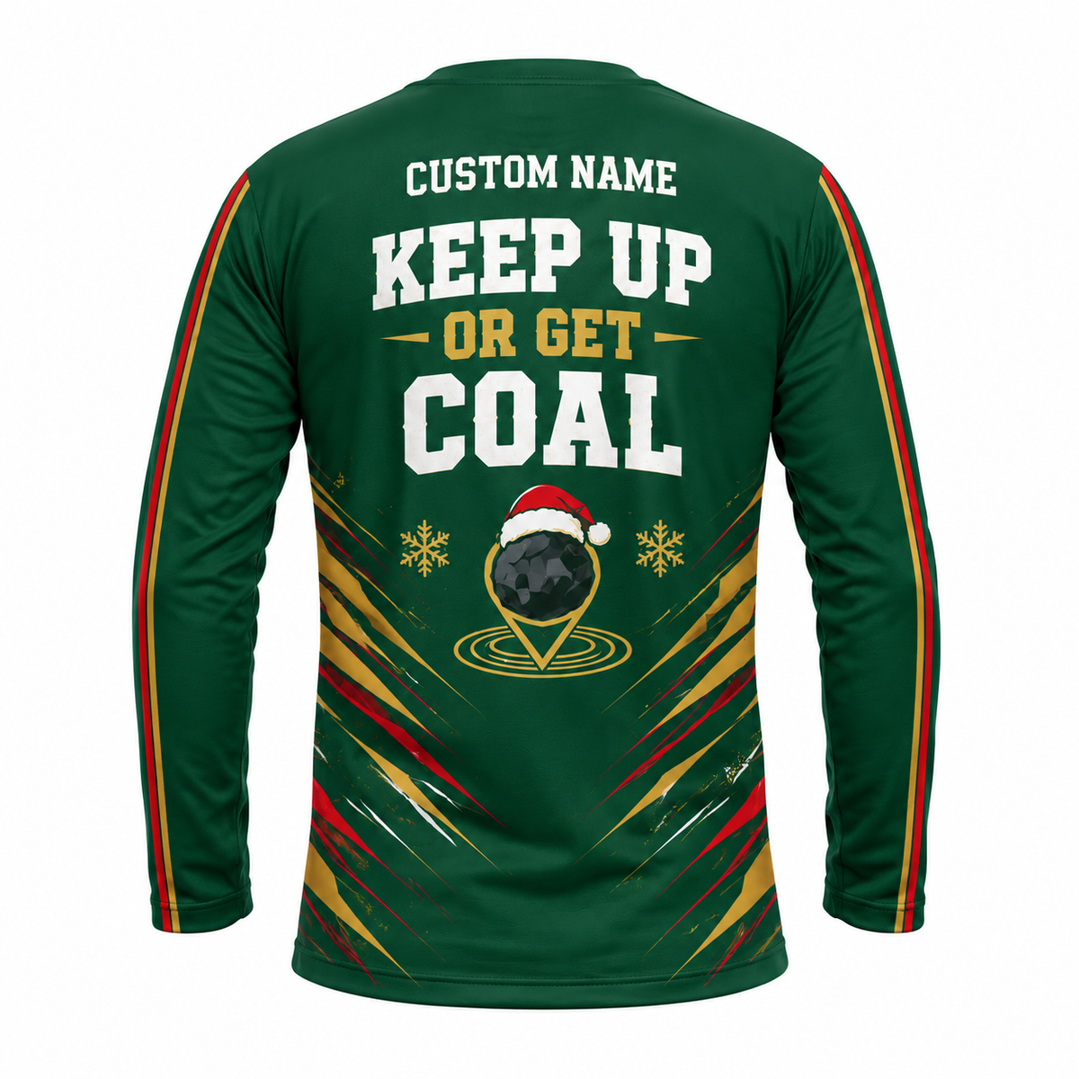 Custom Name Santa’s Pace Team Running Long Sleeve Shirt