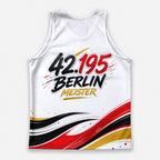 Abstrakte Fließende Wellen Berlin Wettkampftag Lauf-Tanktop