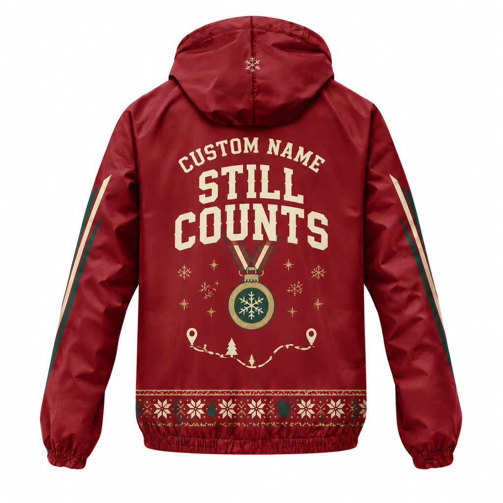 Custom Name Sleighing It Slowly Running Windbreaker Jacket
