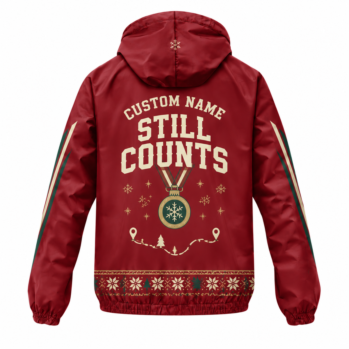 Custom Name Sleighing It Slowly Running Windbreaker Jacket