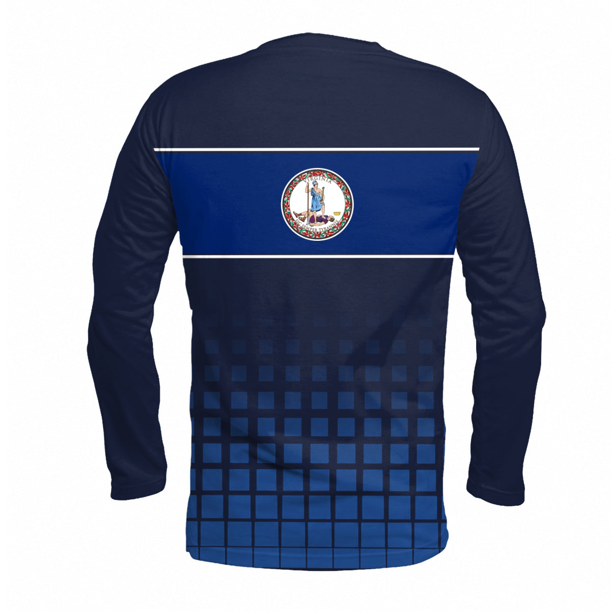 Virginia State Pride Long Sleeve Running T-Shirt