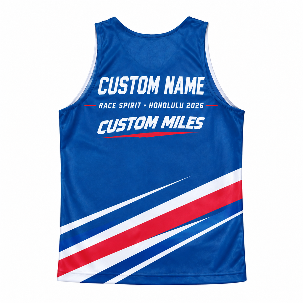 Custom Name Miles Honolulu Race Spirit Running Tank Top