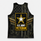 Veteran Running Tank Top - US Army Veteran V3 Tech Singlet