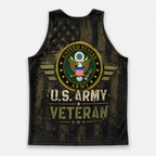 Veteran Running Tank Top - US Army Veteran V7 Tech Singlet