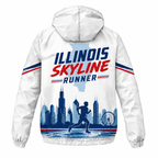 Custom Name Illinois Skyline Runner Illinois Running Windbreaker Jacket