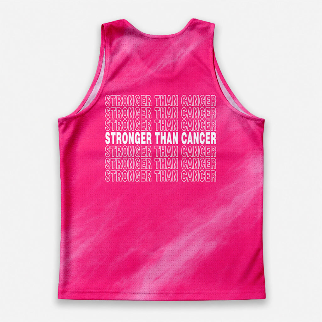 Cancer Fighter Running Tank Top Stronger Than Cancer Pink Running Singlet for Men and Women