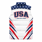 Stars & Stripes Velocity Sleeveless Running Puffer Jacket
