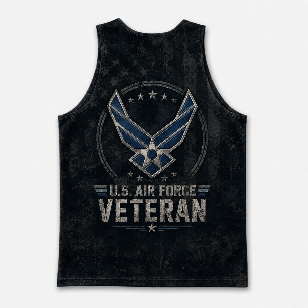 Veteran Running Tank Top - US Air Force Veteran V4 Tech Singlet