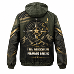 Custom Name Army Mission Never Ends Running Windbreaker Jacket