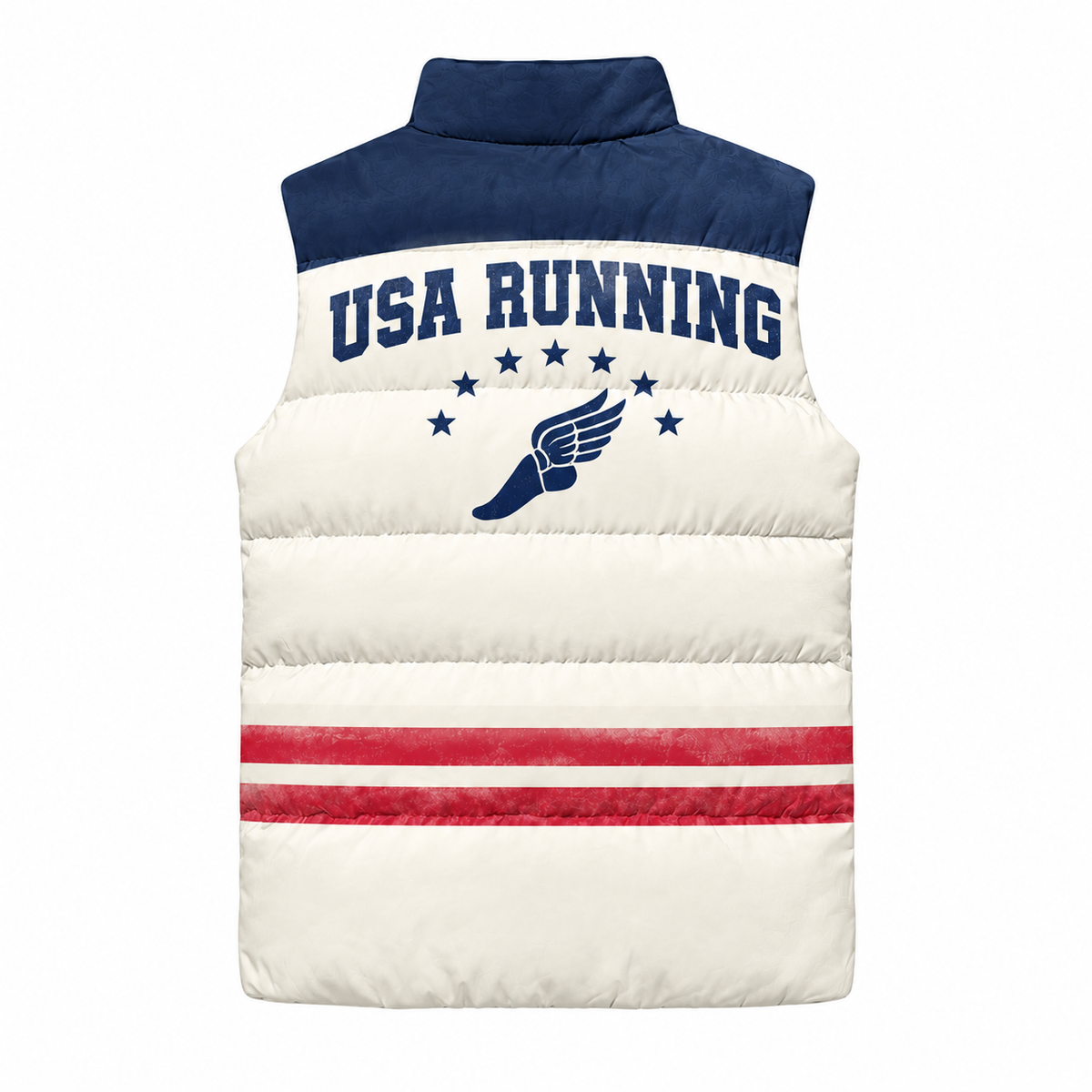Vintage Americana Runner Sleeveless Running Puffer Jacket