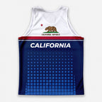 Patriotic Tech Running Tank Top - California State Pride Running Singlet