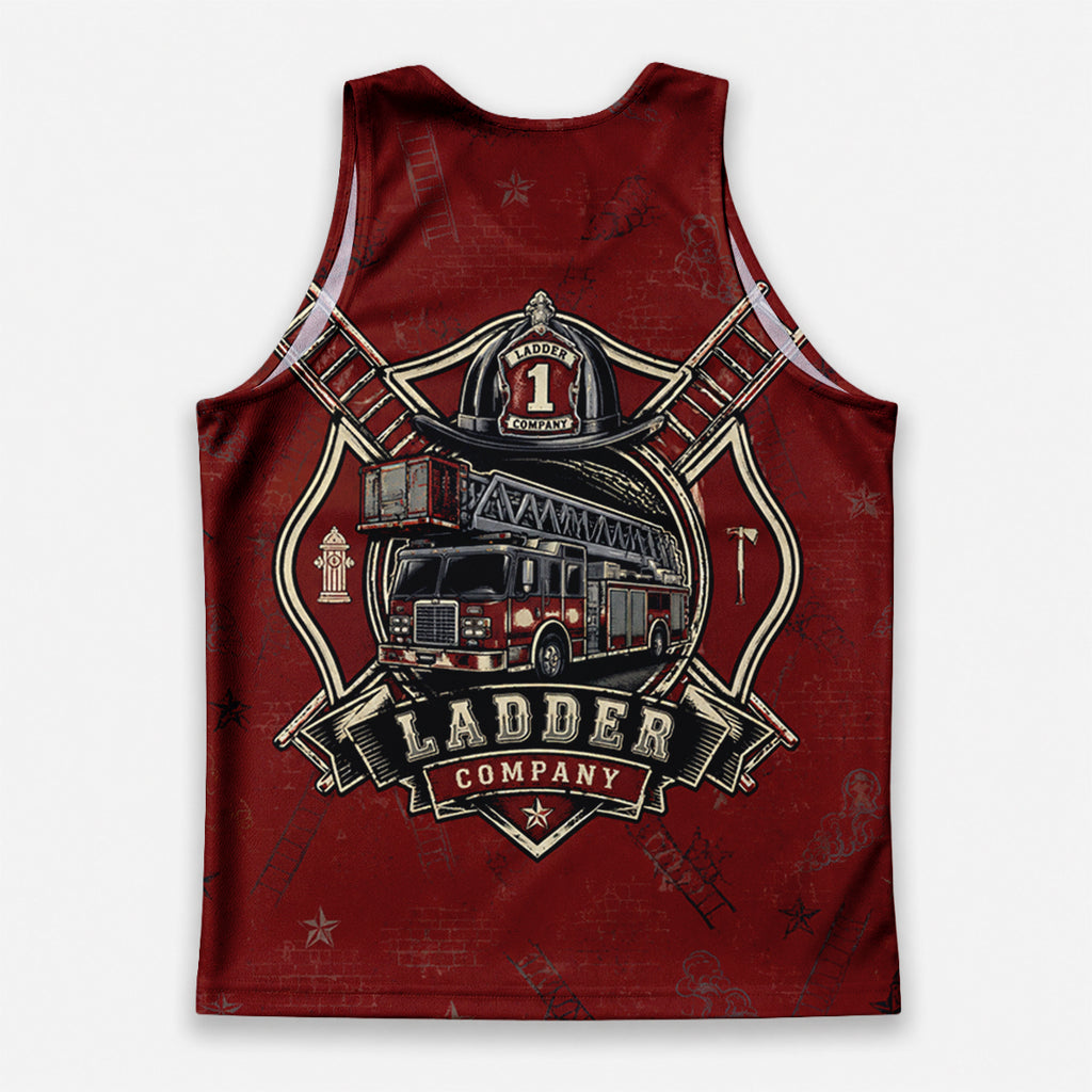 Men's Running Tank Top Firefighter Ladder Company Running Singlet
