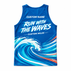 Custom Name Miles Aloha Wave Runner Running Tank Top