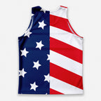 USA Running Tank Top American Flag Stars and Stripes Running Singlet for Men and Women