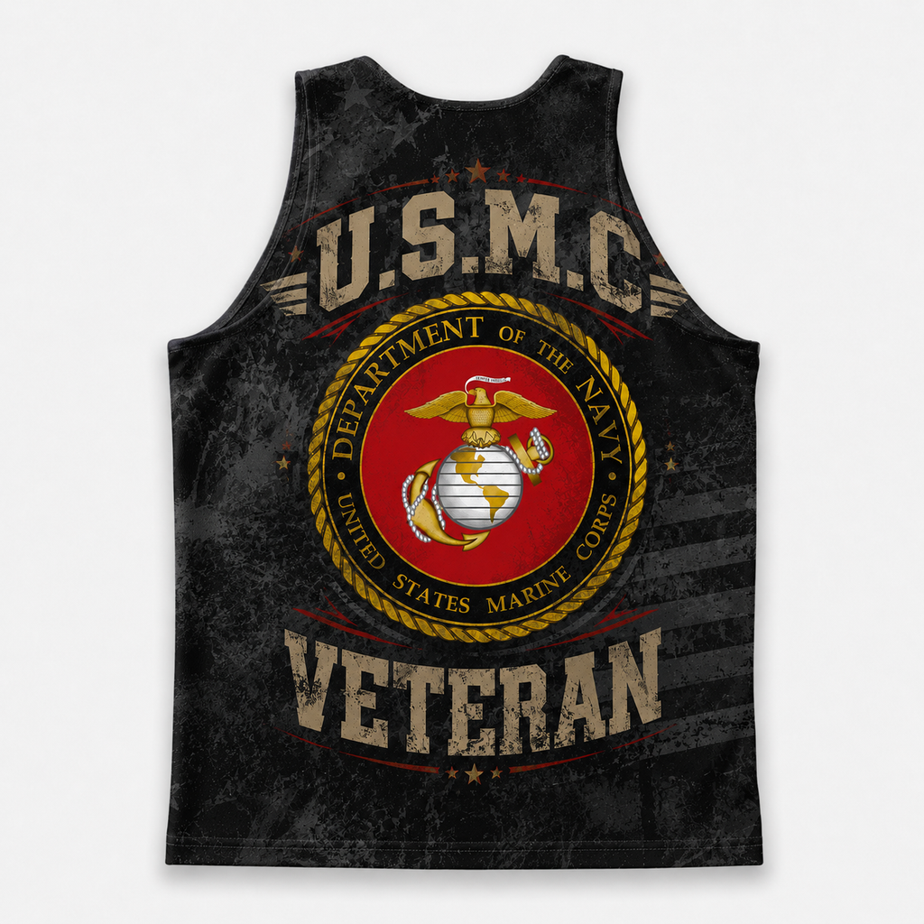 Veteran Running Tank Top - US Marine Corps Veteran Tech Singlet