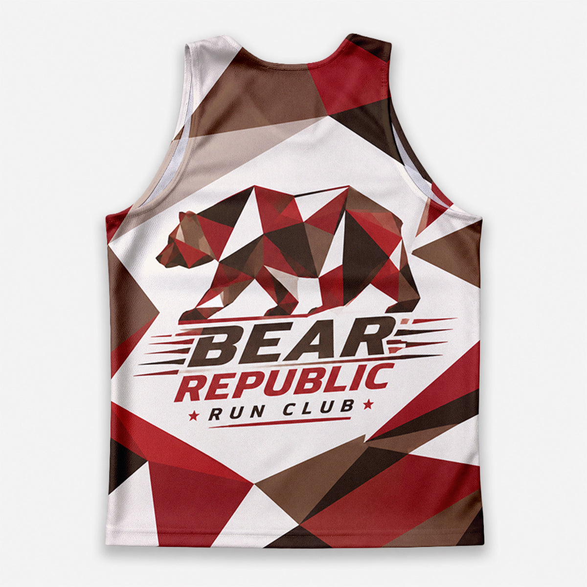 Geometric Bear Republic MT California State Running Tank Top