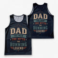 Funny Dad Running Legend Tank Top Tech Running Singlet