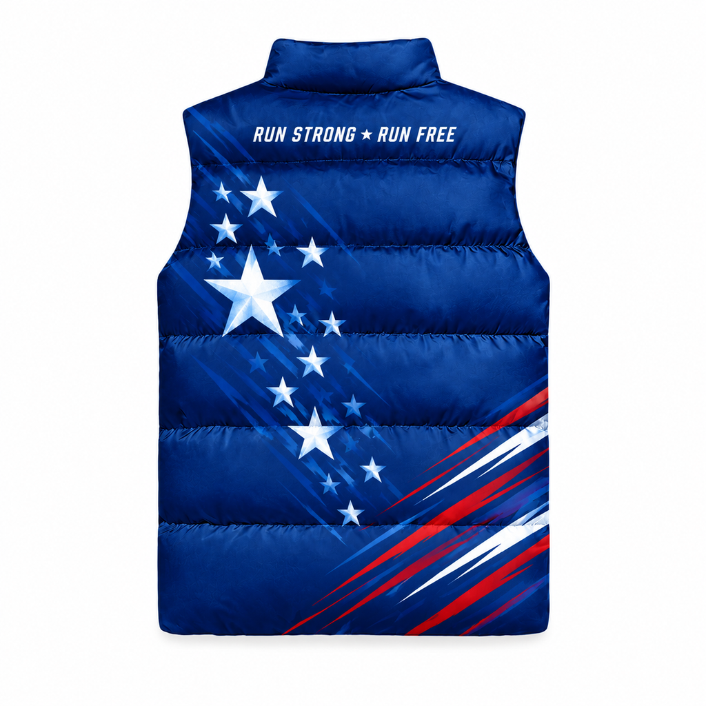 American Star Racer Sleeveless Running Puffer Jacket