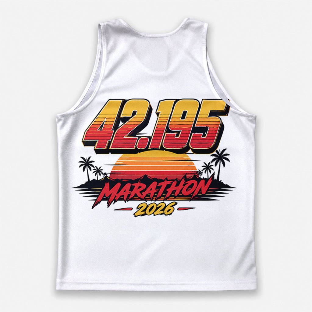 Retro Sonnenuntergang Berlin Wettkampftag Lauf-Tanktop