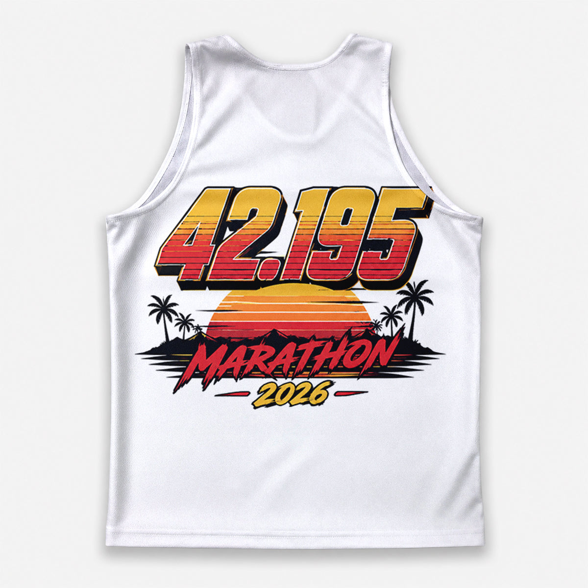 Retro Sonnenuntergang Berlin Wettkampftag Lauf-Tanktop