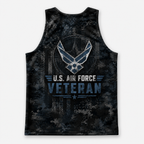 Veteran Running Tank Top - US Air Force Veteran V9 Tech Singlet