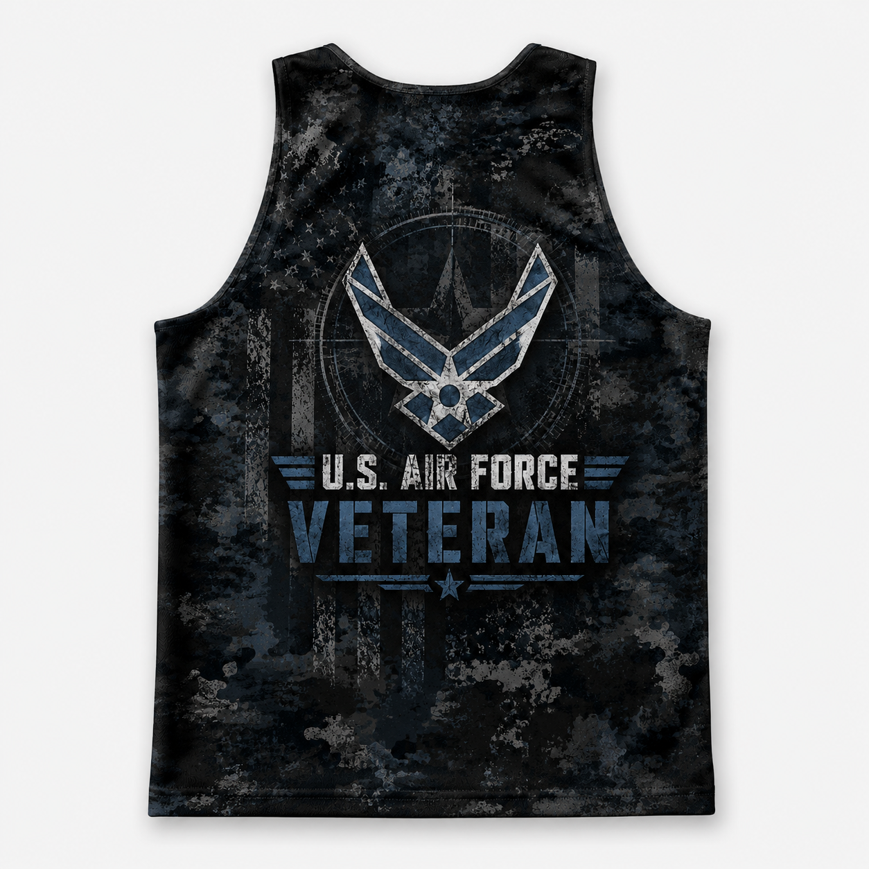 Veteran Running Tank Top - US Air Force Veteran V9 Tech Singlet