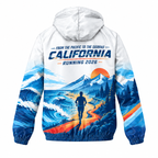 Custom Name California From Coast To Mountains Running Windbreaker Jacket