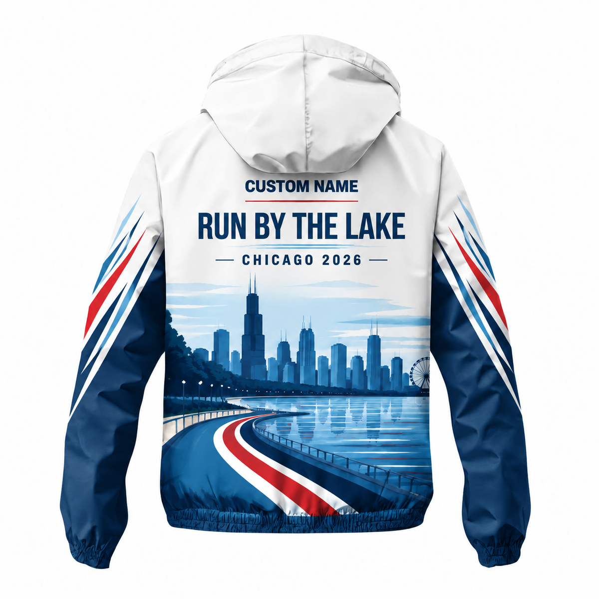 Custom Name Lakefront Runner Running Windbreaker Jacket