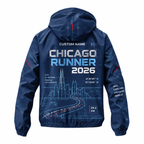 Custom Name Chicago Blueprint Runner Running Windbreaker Jacket