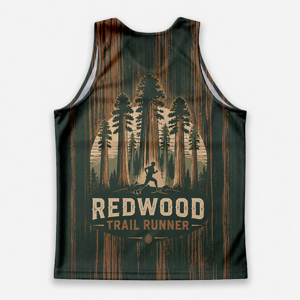 Redwood Forest Trail California State Running Tank Top