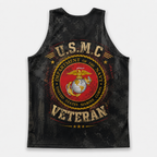 Veteran Running Tank Top - US Marine Corps Veteran V6 Tech Singlet