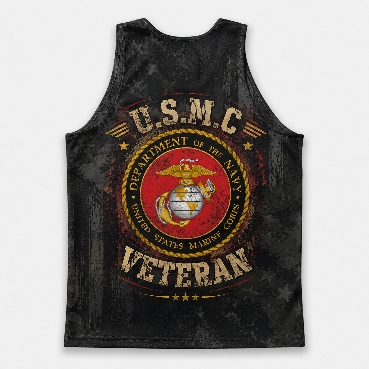 Veteran Running Tank Top - US Marine Corps Veteran V6 Tech Singlet