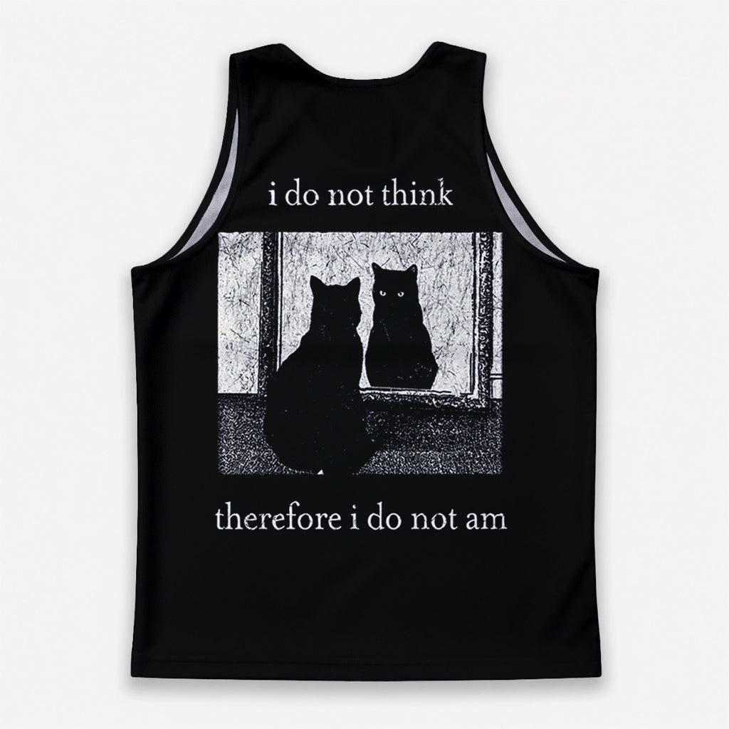Cat Running Tank Top Funny Cat Running Singlet for Men and Women