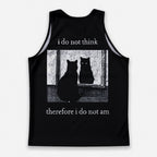 Cat Running Tank Top Funny Cat Running Singlet for Men and Women