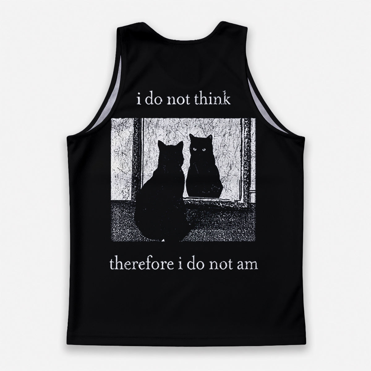 Cat Running Tank Top Funny Cat Running Singlet for Men and Women