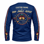 Custom Name Jingle All the Miles Running Long Sleeve Shirt
