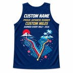 Custom Name Miles Nippon Aloha Victory Running Tank Top