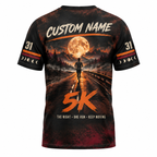 Custom Name October 31 Night 5K Halloween Tech Running T-Shirt