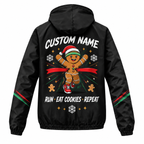Custom Name Merry Fitmas Runner Running Windbreaker Jacket