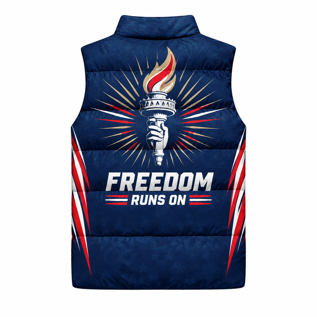 Torch of Freedom Sleeveless Running Puffer Jacket