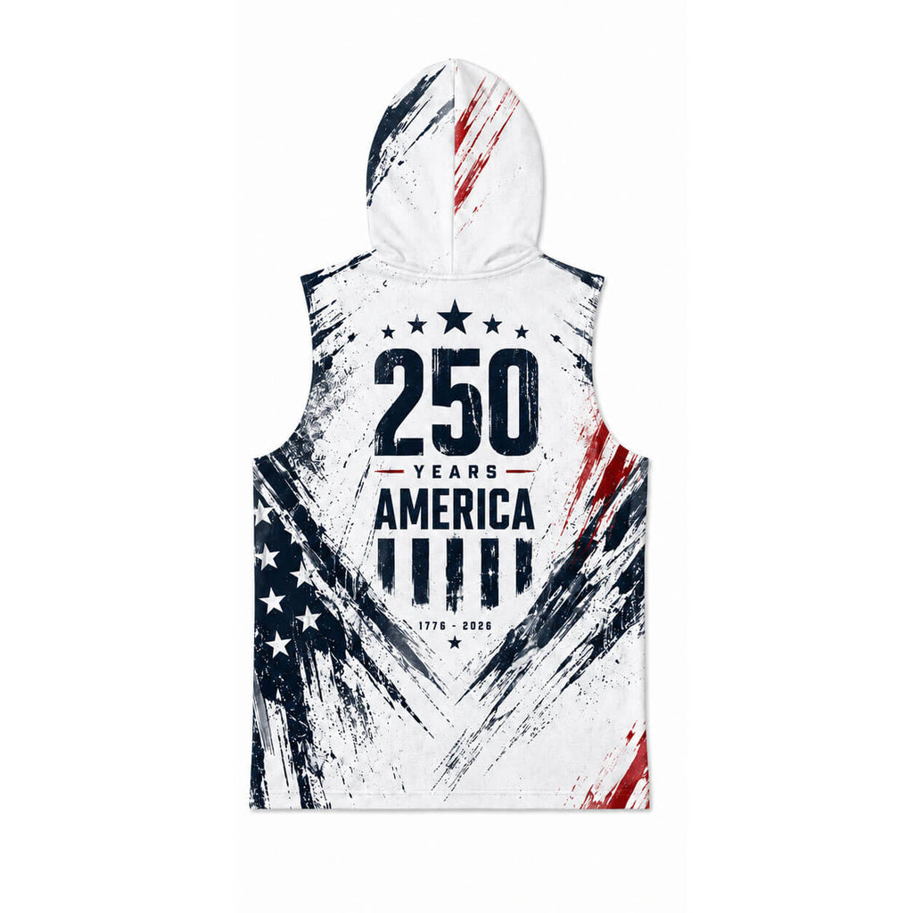 USA 250 Men's Workout Hooded Tank Top