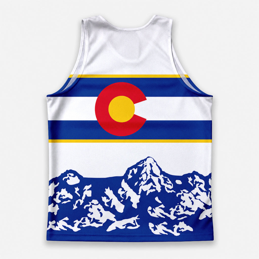 Colorado Running Tank Top Snowy Mountain Running Singlet for Men and Women