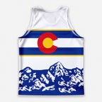 Colorado Running Tank Top Snowy Mountain Running Singlet for Men and Women