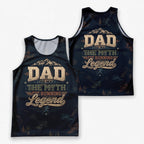 Funny Dad Running Legend Tank Top Tech Running Singlet V2