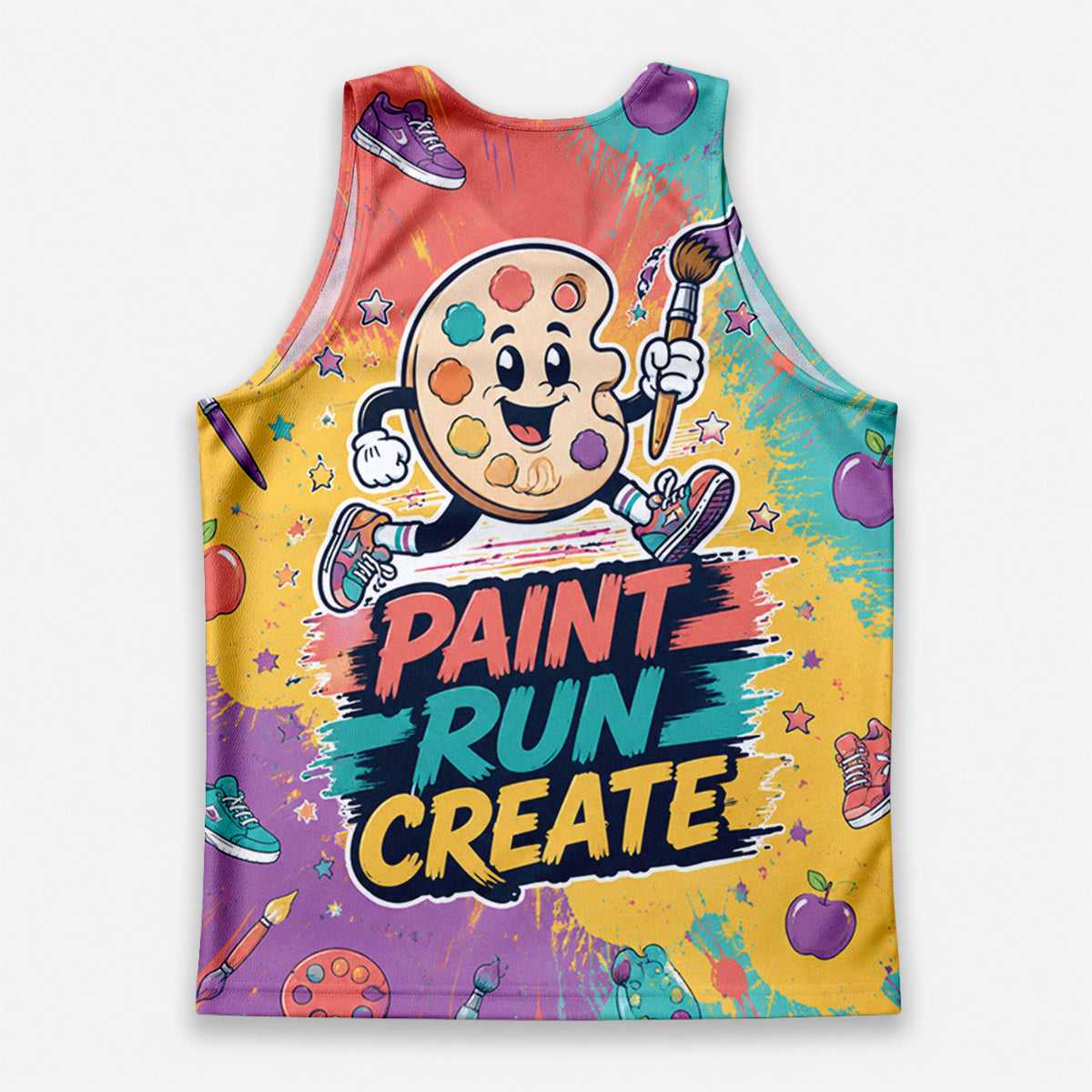 Teacher Running Tank Top Art Teacher Runner Tech Running Singlet