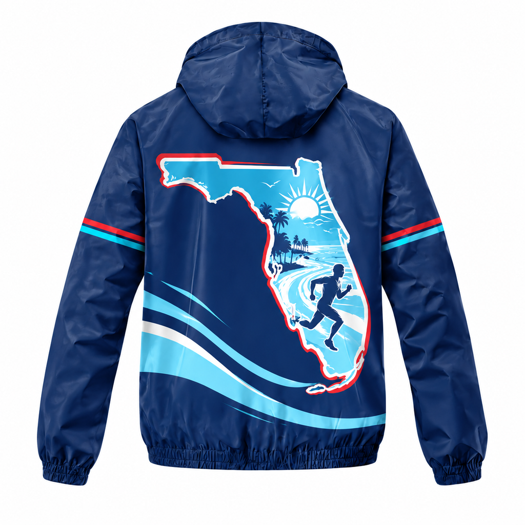 Custom Name Florida Freedom Miles Florida Running Windbreaker Jacket