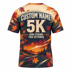 Custom Name October 5K Runner Halloween Tech Running T-Shirt