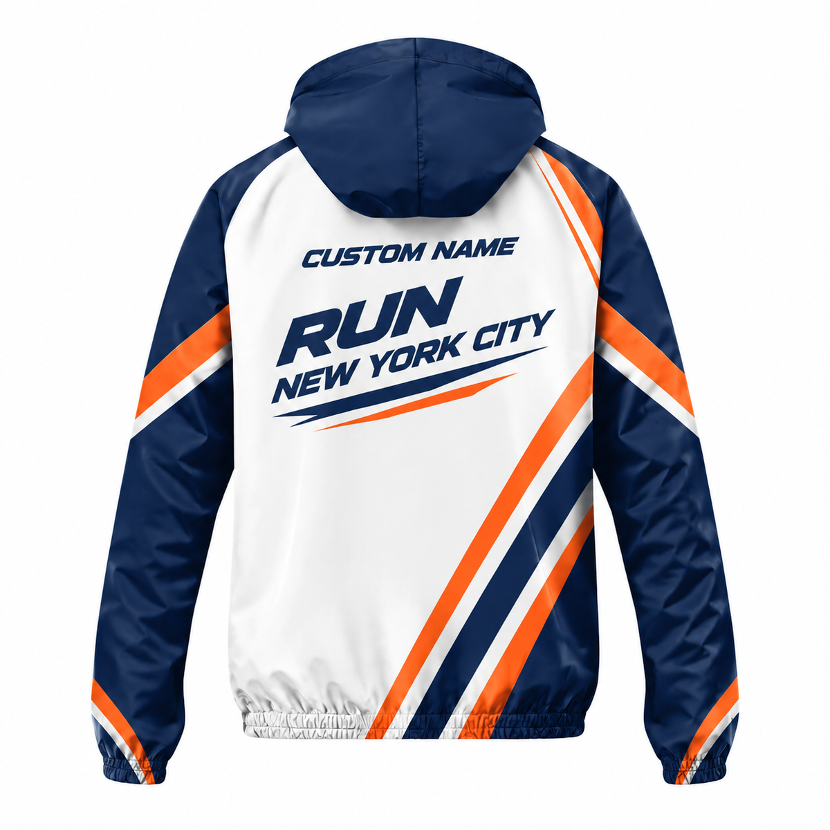 Custom Name NYC Racing Stripes Running Windbreaker Jacket